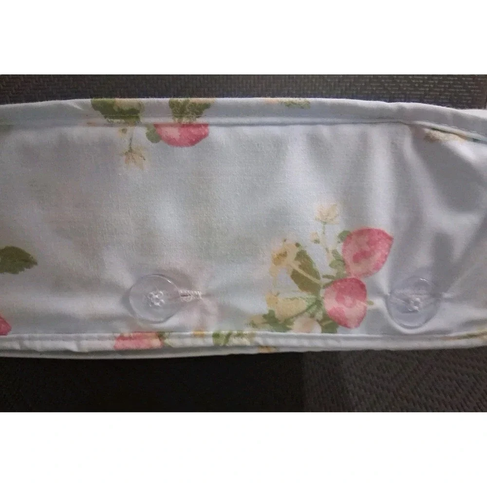 NIP Rachel Ashwell Farmhouse FULL 4 Pc Blue Sheet Set Pink Green Floral Cotton